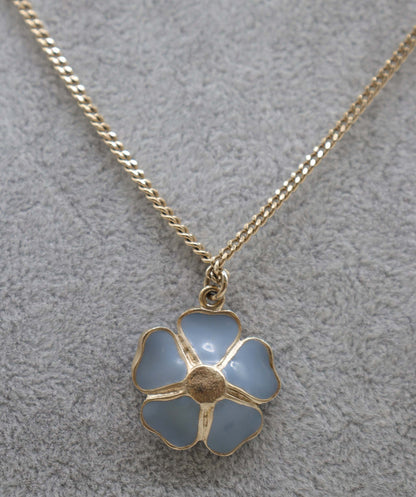 CHANEL VINTAGE NECKLACE RHINESTONE FLOWER ACCESSORY A14P DXBS2249