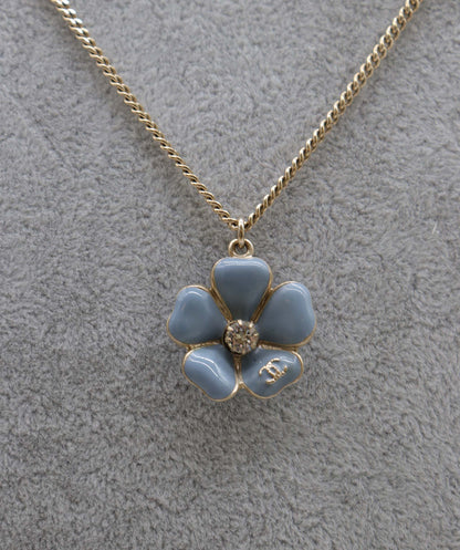 CHANEL VINTAGE NECKLACE RHINESTONE FLOWER ACCESSORY A14P DXBS2249