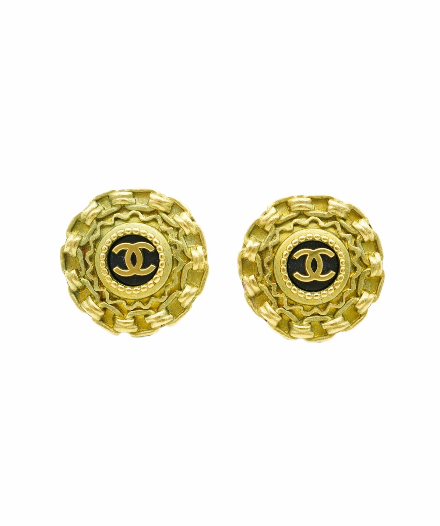 CHANEL Vintage Round Coco Earrings 94A DBXS2186
