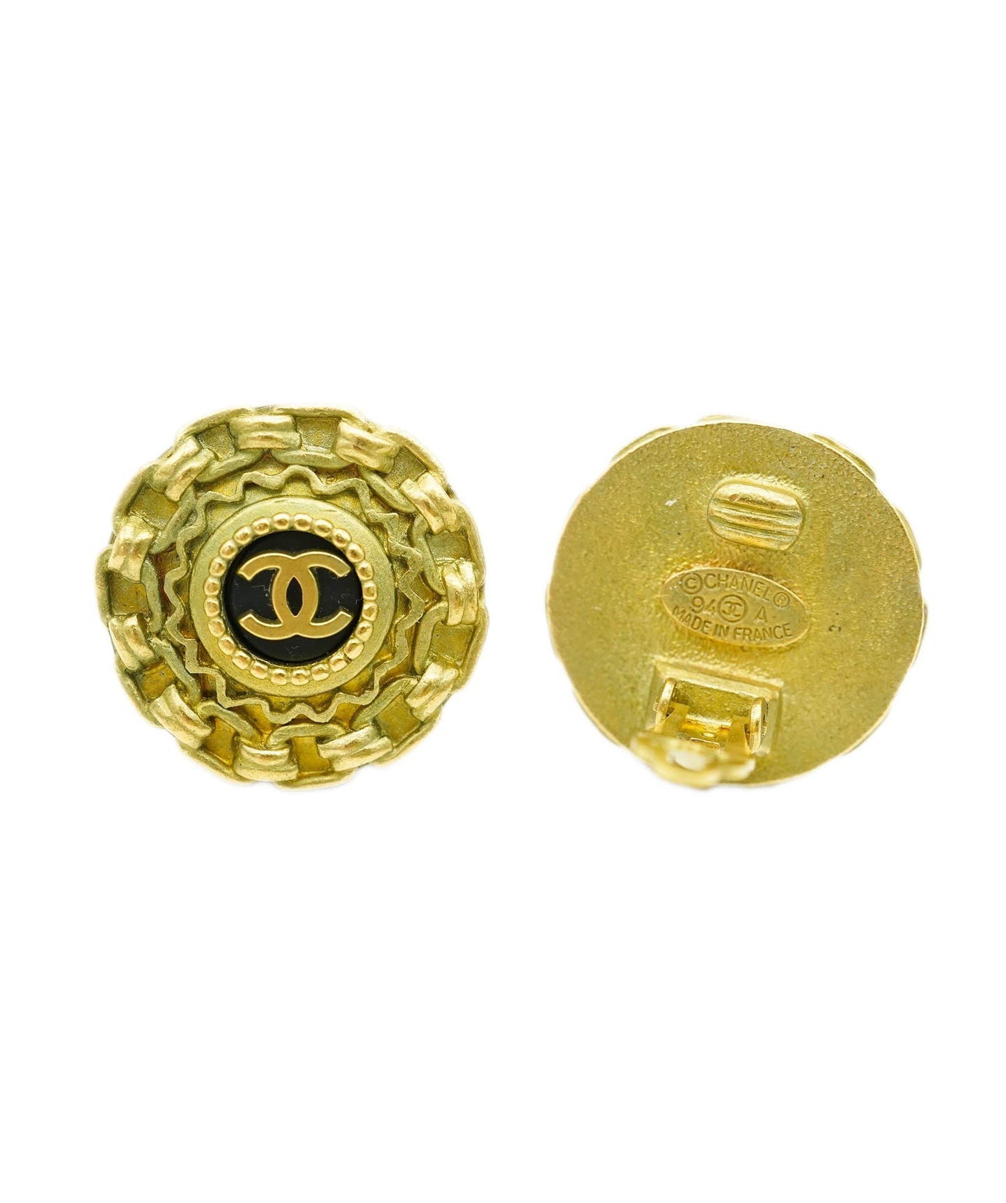 CHANEL Vintage Round Coco Earrings 94A DBXS2186