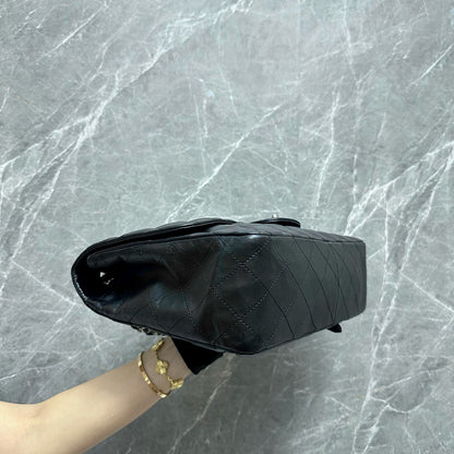 Jumbo Classic Flap Single Flap Lambskin Black SHW No 13