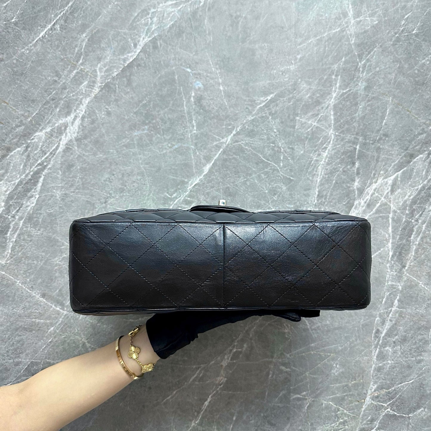 Jumbo Classic Flap Single Flap Lambskin Black SHW No 13