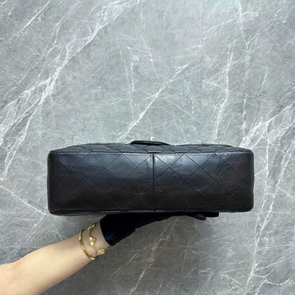 Jumbo Classic Flap Single Flap Lambskin Black SHW No 13