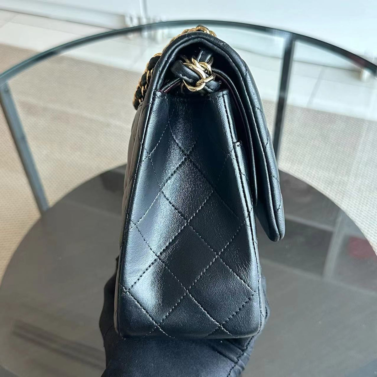 Jumbo Double Flap Classic Flap Quilted Lambskin Black No 23