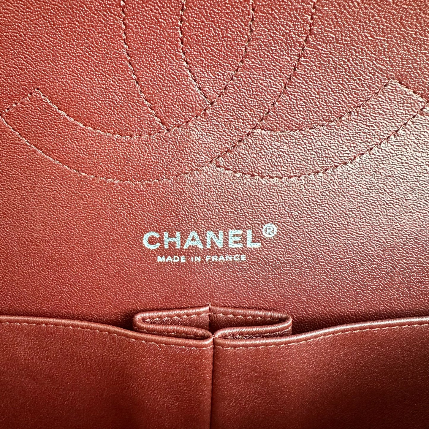 Jumbo Double Flap Lambskin Classic Flap Burgundy SHW No 15