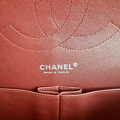 Jumbo Double Flap Lambskin Classic Flap Burgundy SHW No 15