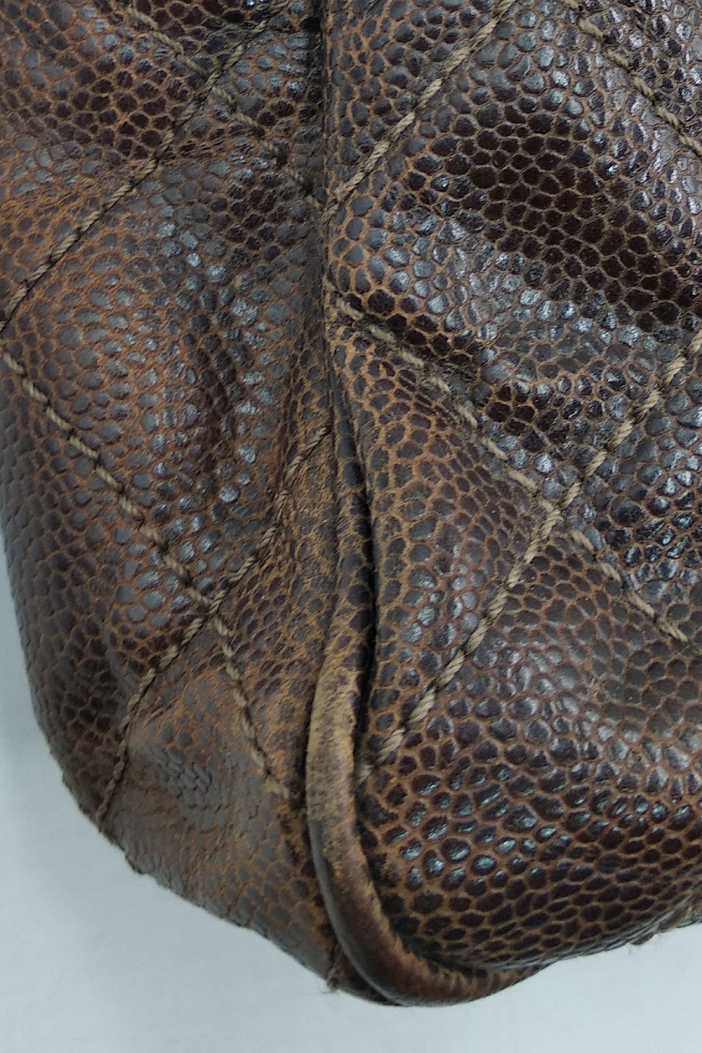 Jumbo Quilted Glazed Caviar Easy Flap Bag Brown