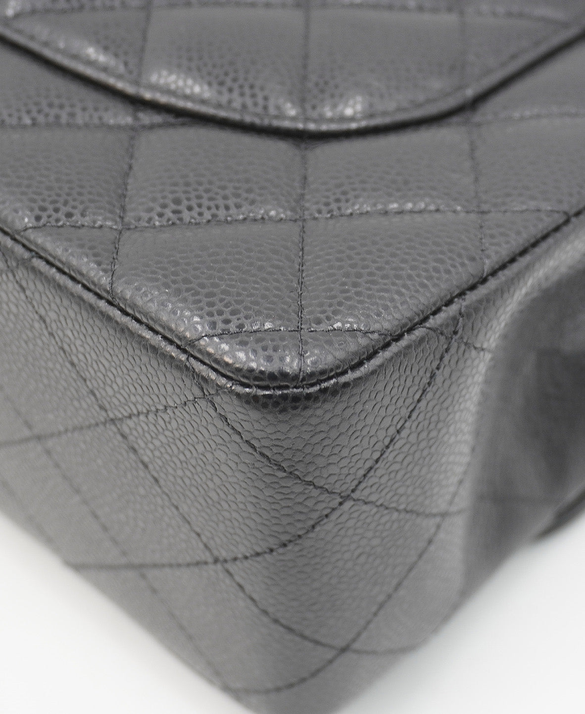 Jumbo Classic Caviar Double Flap Black