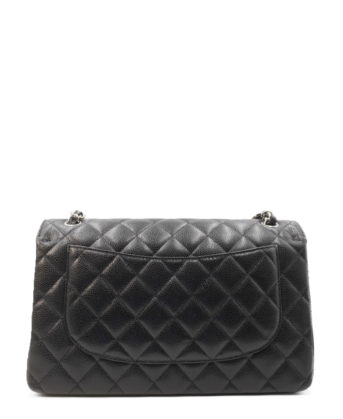 Jumbo Classic Caviar Double Flap Black