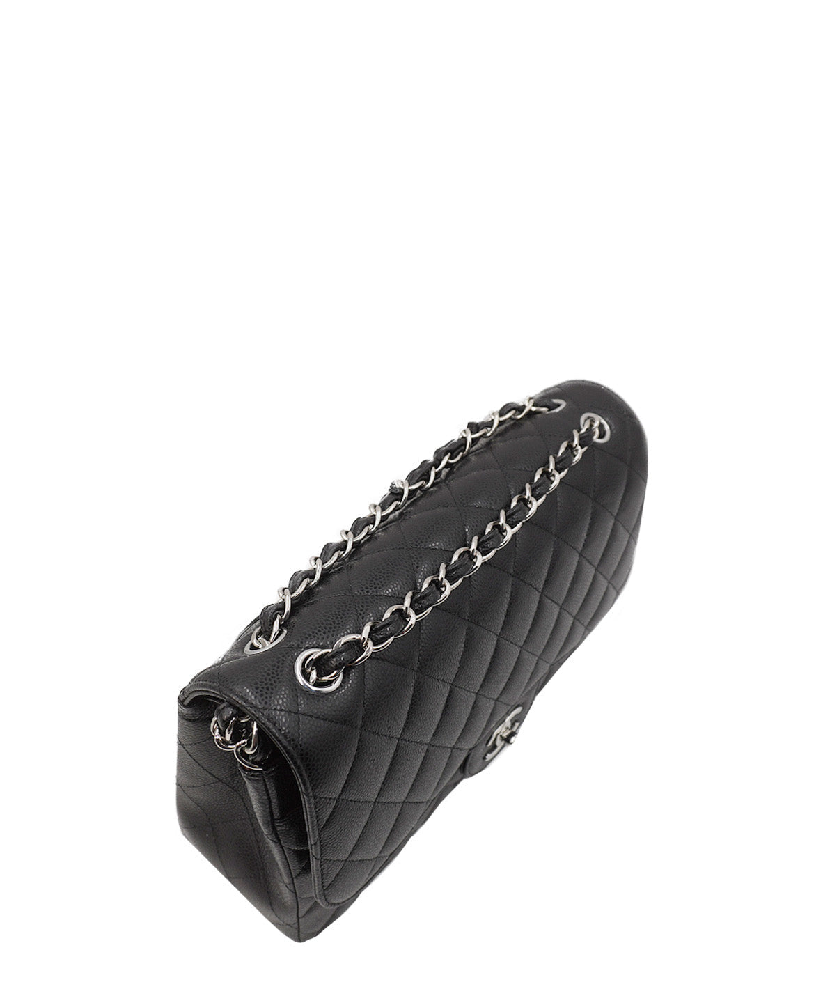 Jumbo Classic Caviar Double Flap Black