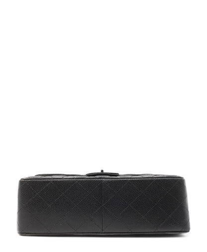 Jumbo Classic Caviar Double Flap Black