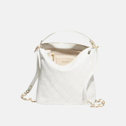 Chanel Large Backpack In Calfskin & Tone Metal, Front