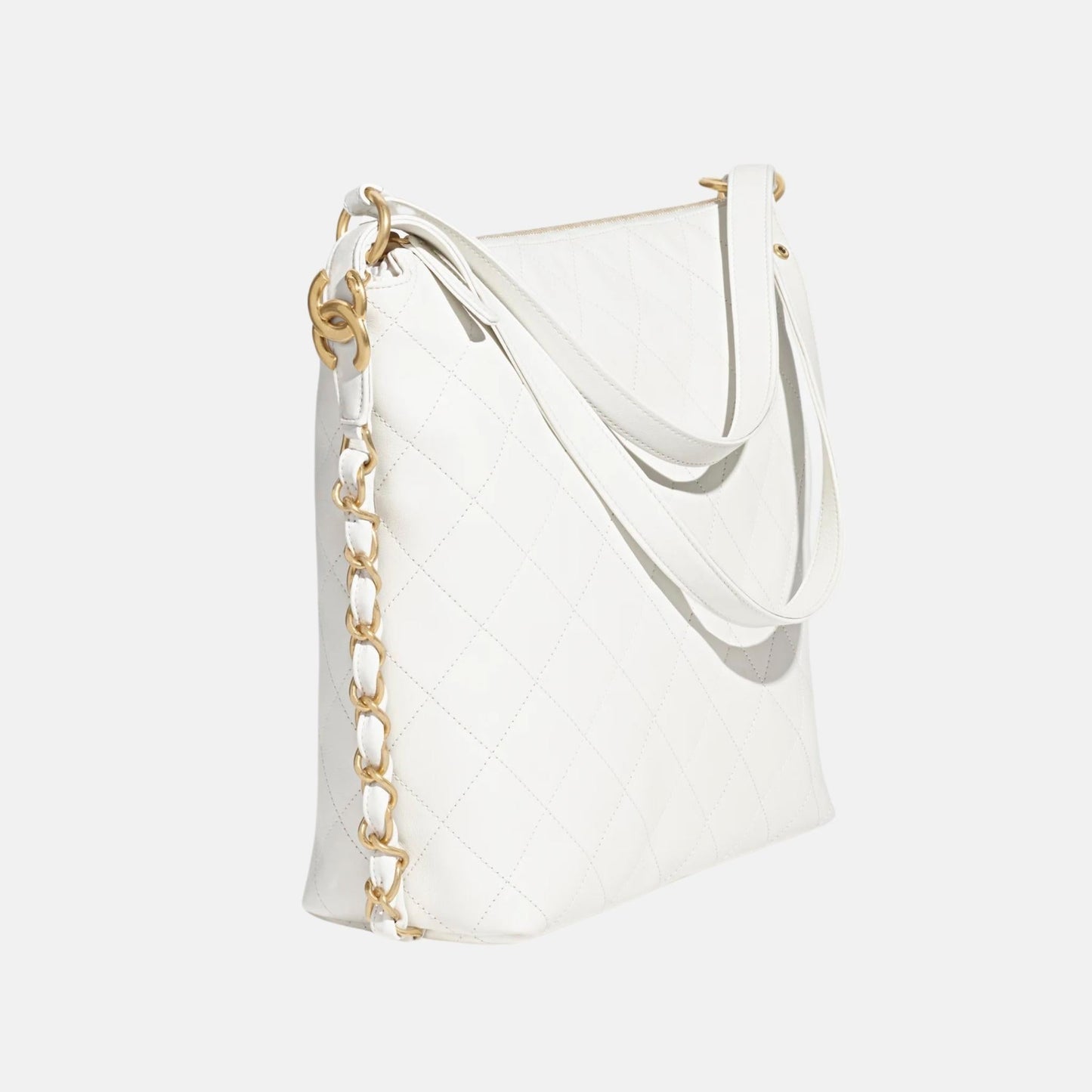 Large Backpack In Calfskin And Gold Tone Metal