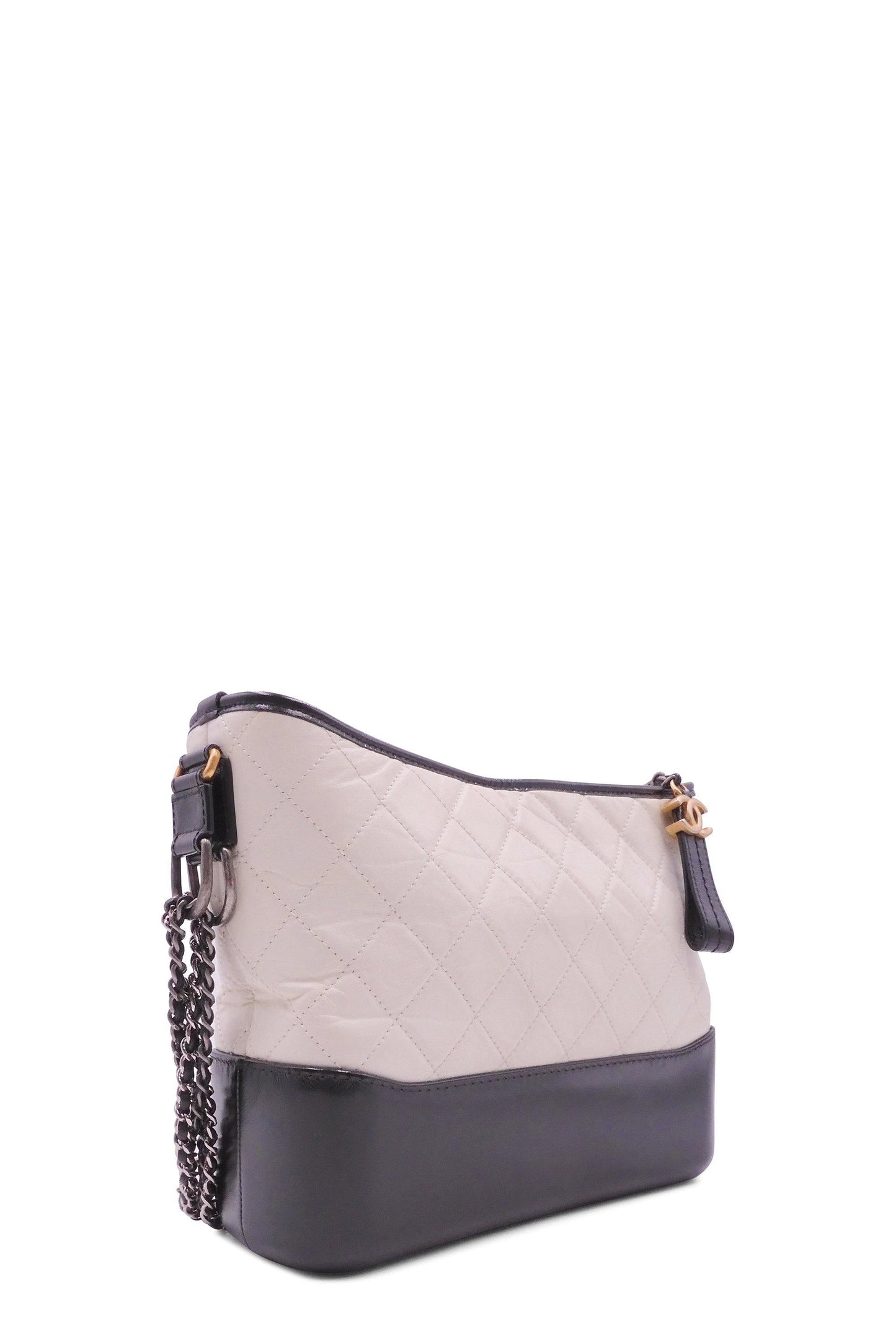Medium Gabrielle Hobo White Black