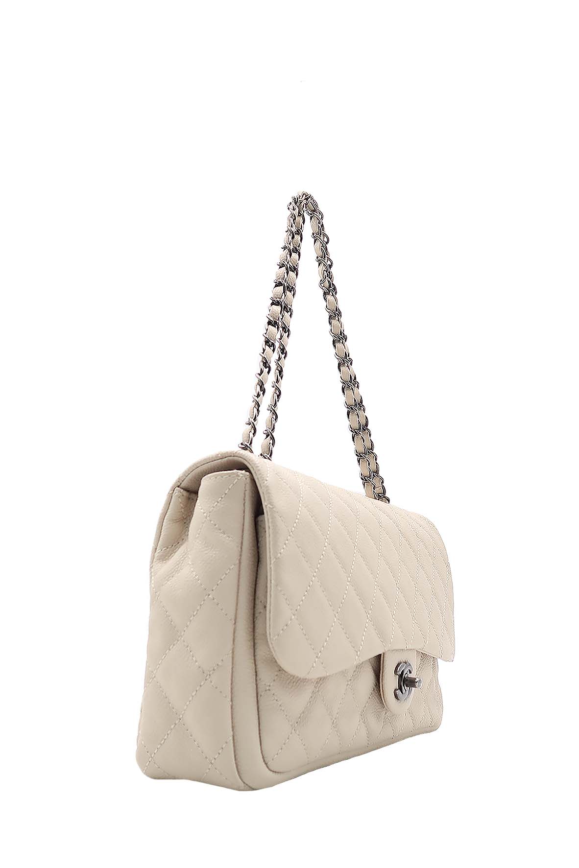 Large Now & Forever Flap Bag Beige