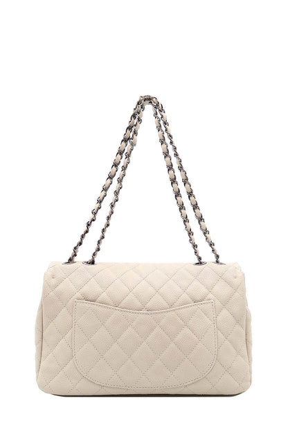 Large Now & Forever Flap Bag Beige
