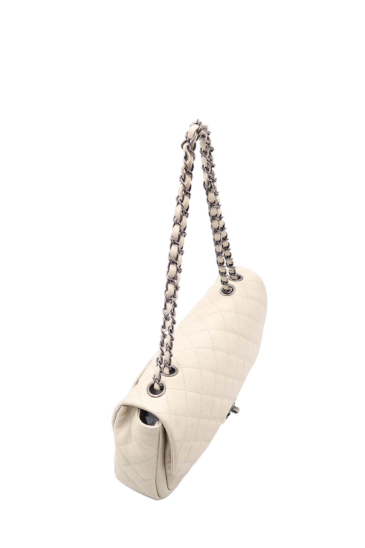 Large Now & Forever Flap Bag Beige