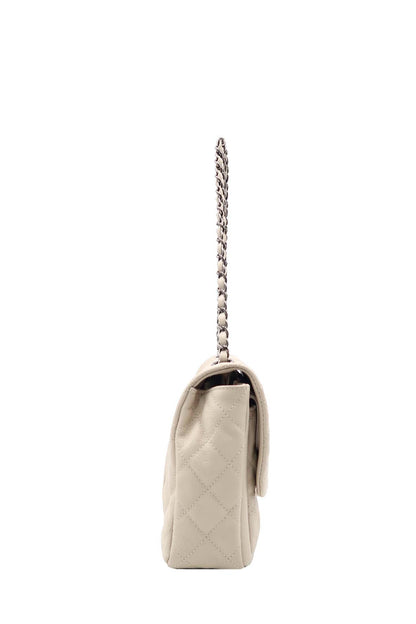 Large Now & Forever Flap Bag Beige