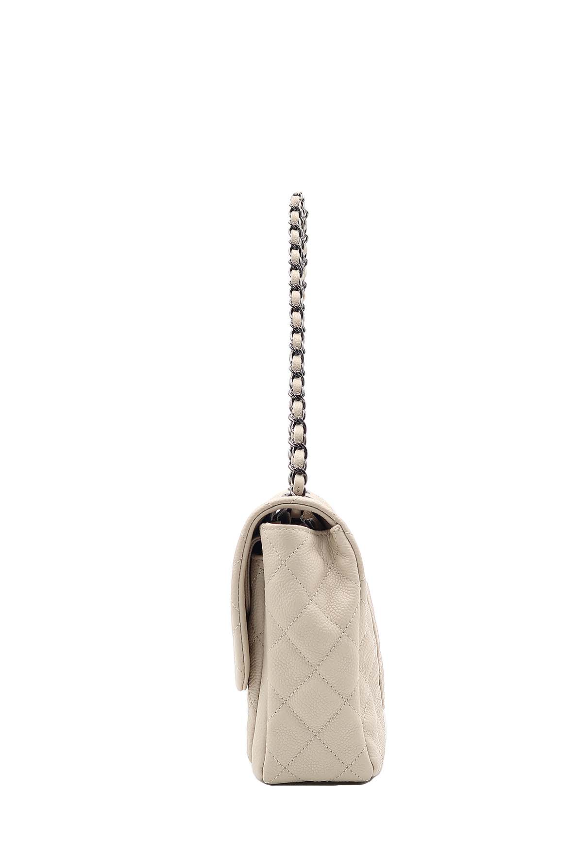 Large Now & Forever Flap Bag Beige