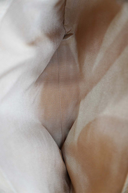 Large Vintage Front Pocket Quilted Caviar Beige