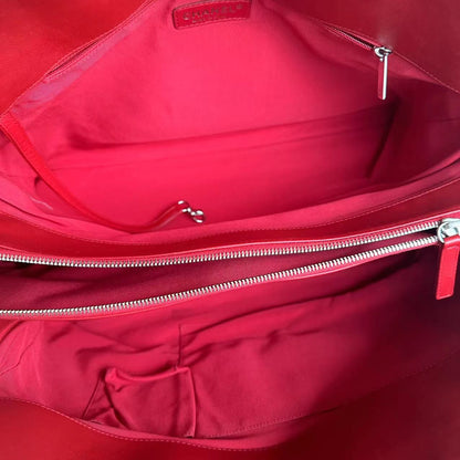 Lipstick Large Tote XL Patent Vinyl Leather Red No 13