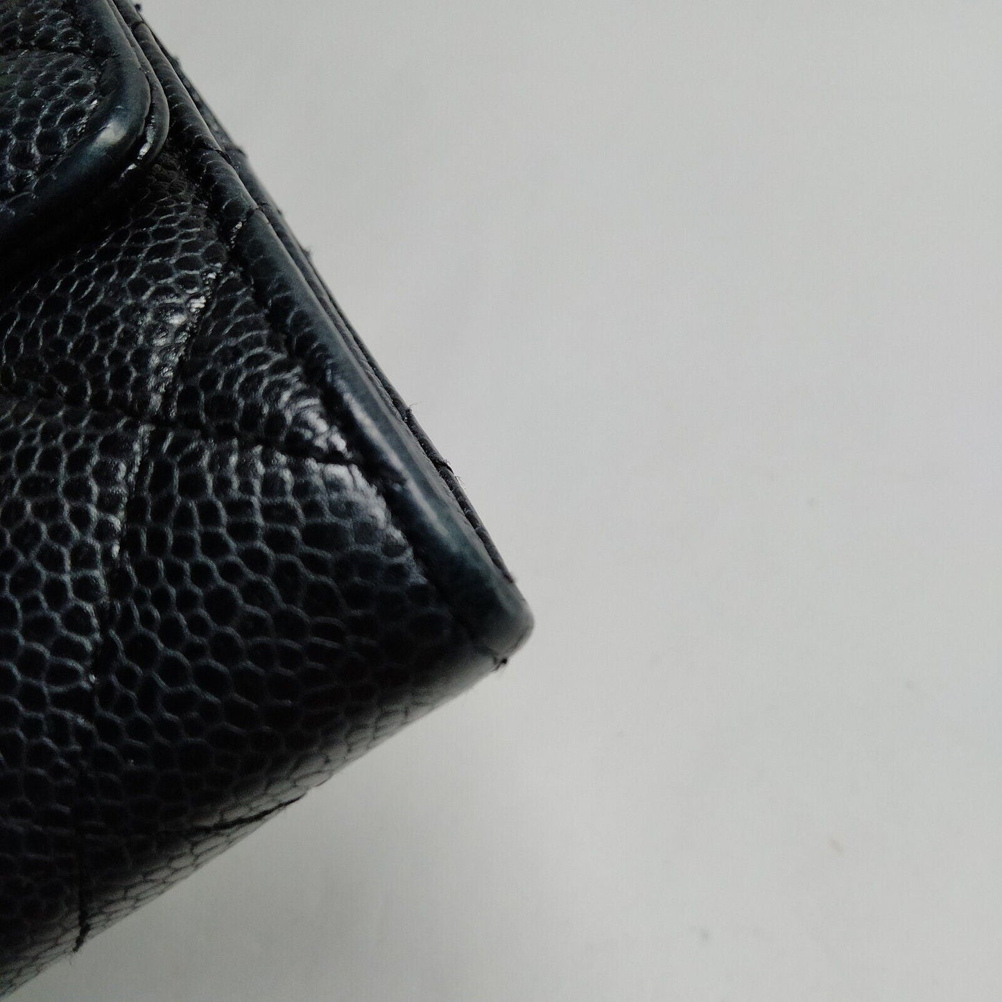 Chanel Long Wallet Black Caviar Skin