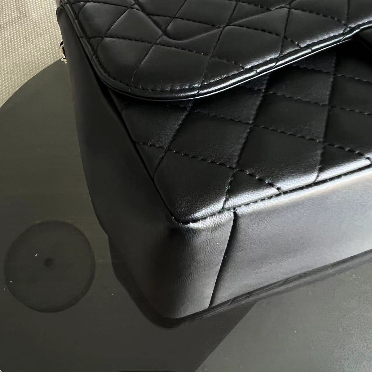 Mademoiselle Chic Seasonal Flap Jumbo 30CM Quilted Lambskin Black GHW No 21
