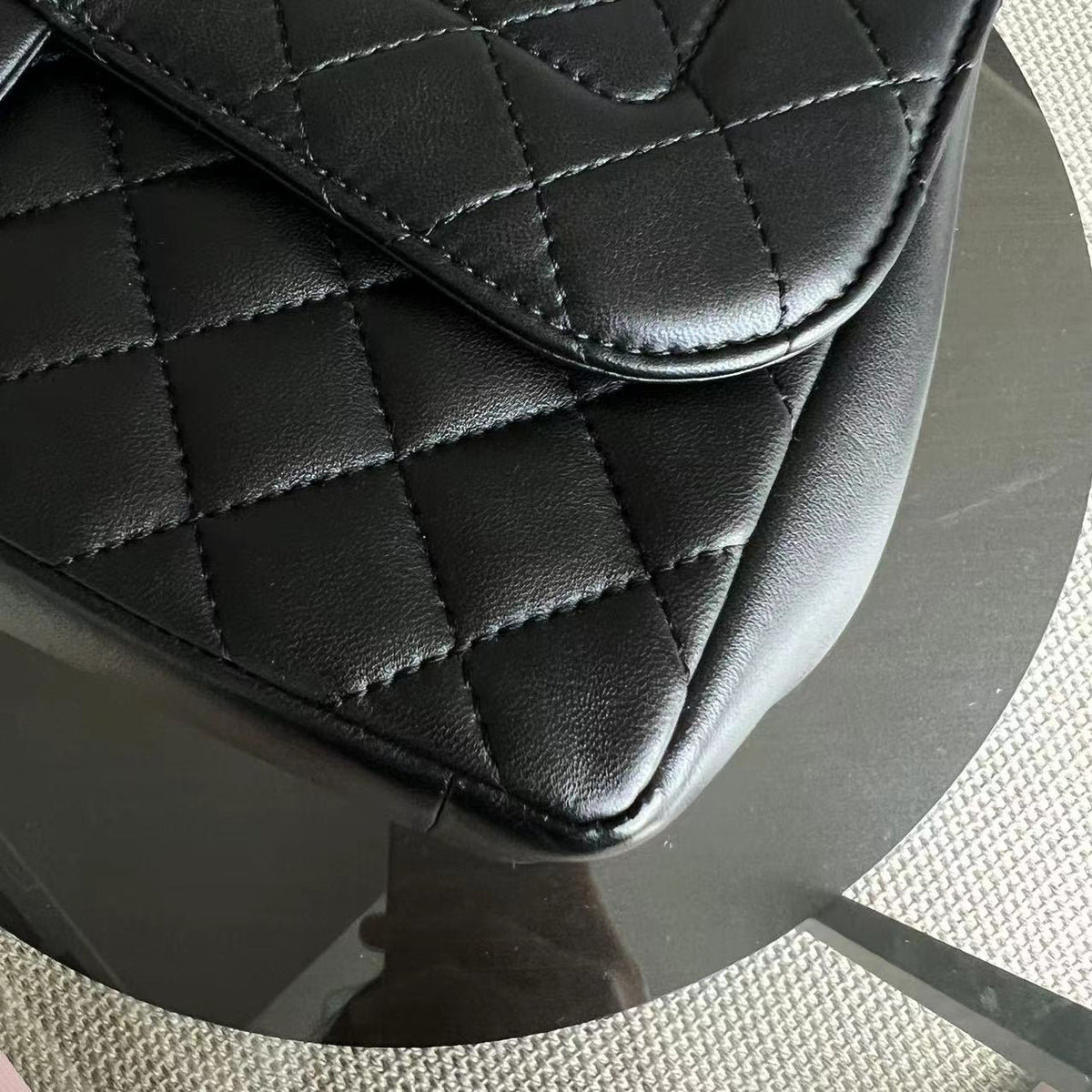 Mademoiselle Chic Seasonal Flap Jumbo 30CM Quilted Lambskin Black GHW No 21