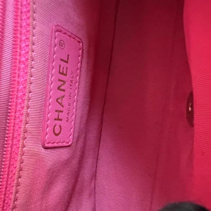 Mademoiselle Chic Seasonal Flap Mini Quilted Lambskin Hot Pink GHW No 21
