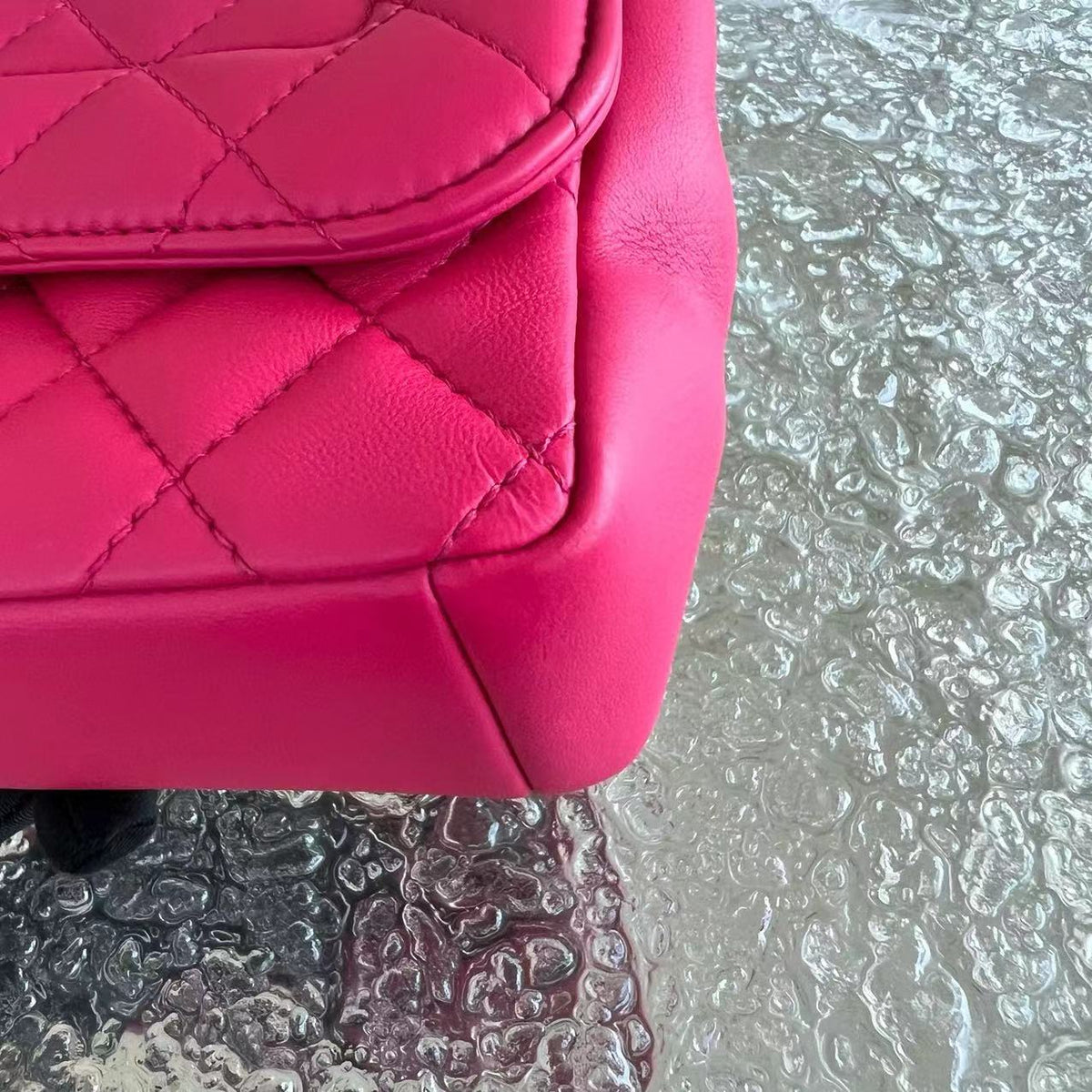 Mademoiselle Chic Seasonal Flap Mini Quilted Lambskin Hot Pink GHW No 21