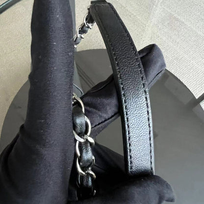 Mademoiselle Jumbo Quilted Lambskin Black Silver Hardware Series 23