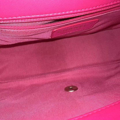 Mademoiselle Medium Chic Seasonal Flap 25CM Lambskin Hot Pink GHW No 21
