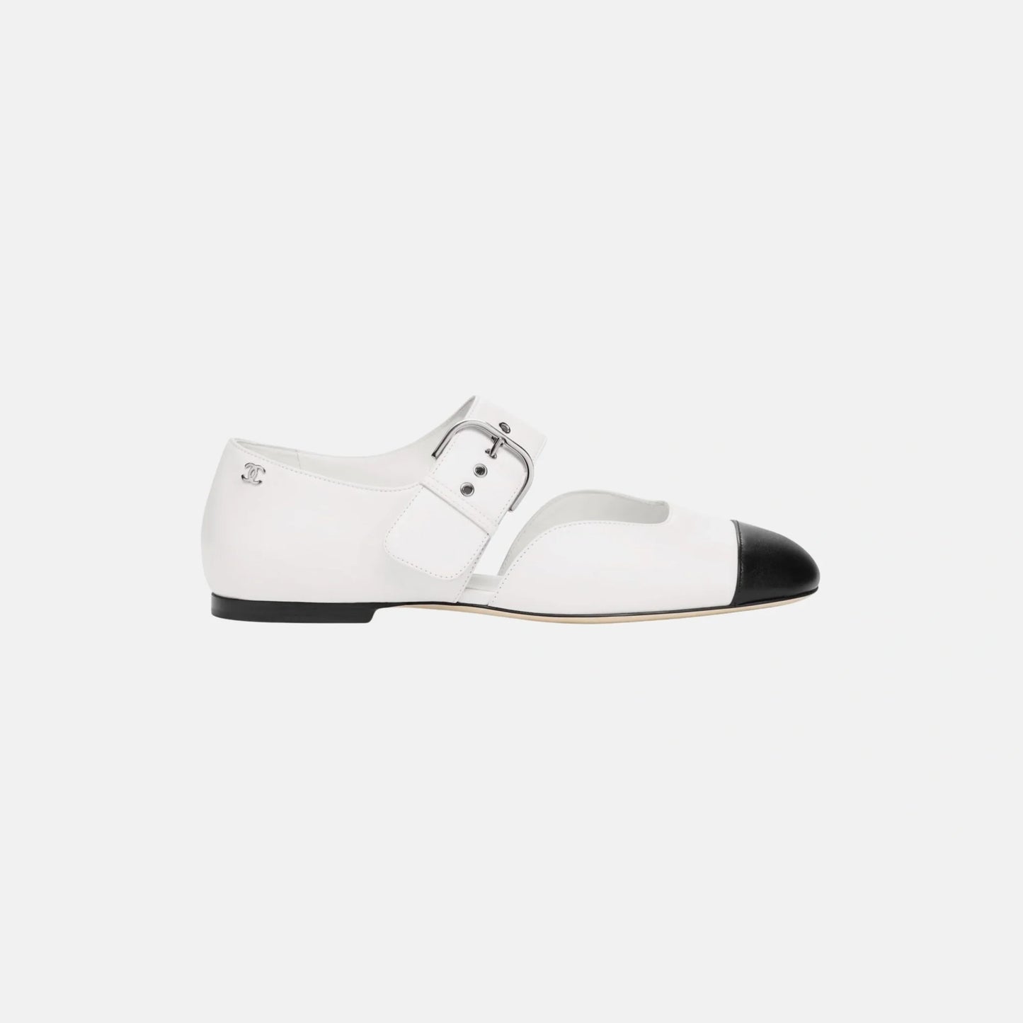 Chanel Mary Janes in Shiny Lambskin, Side