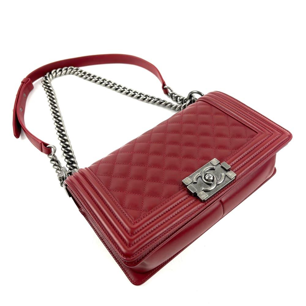 CHANEL 2013-2014 Medium Boy Bag - Red