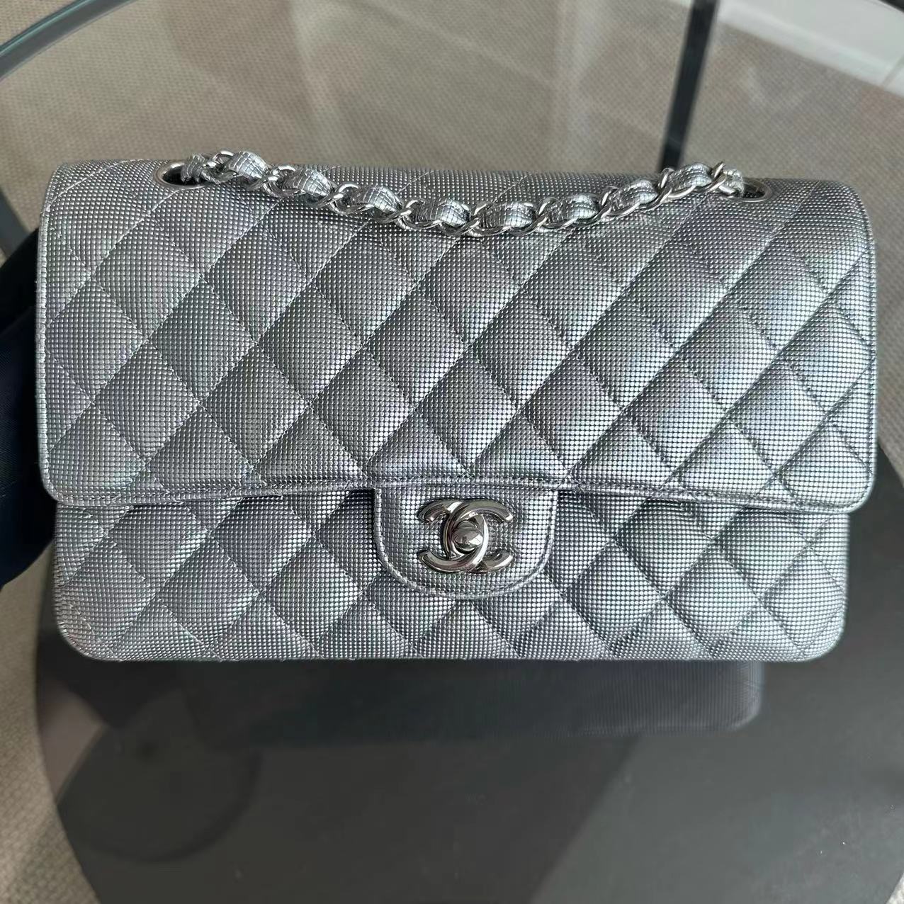 Calfskin Double Flap Metallic Pixelated Pixel Limited Edition No 21