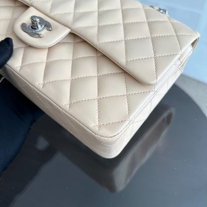 25CM Quilted Lambskin Beige SHW No 14