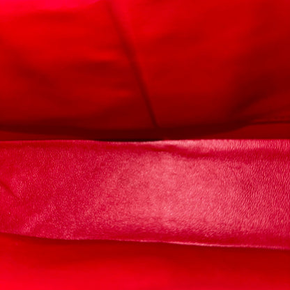 25CM Quilted Lambskin Red SHW No 13
