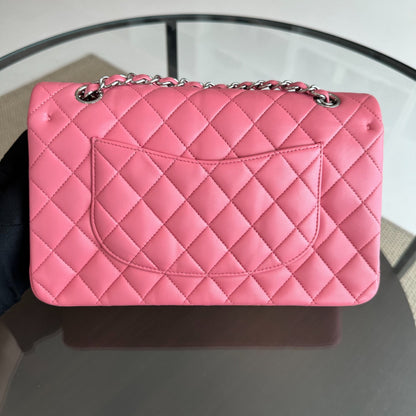 25CM Quilted Lambskin Sakura Pink SHW No 18