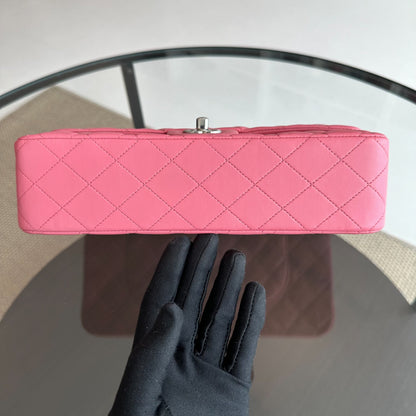 25CM Quilted Lambskin Sakura Pink SHW No 18