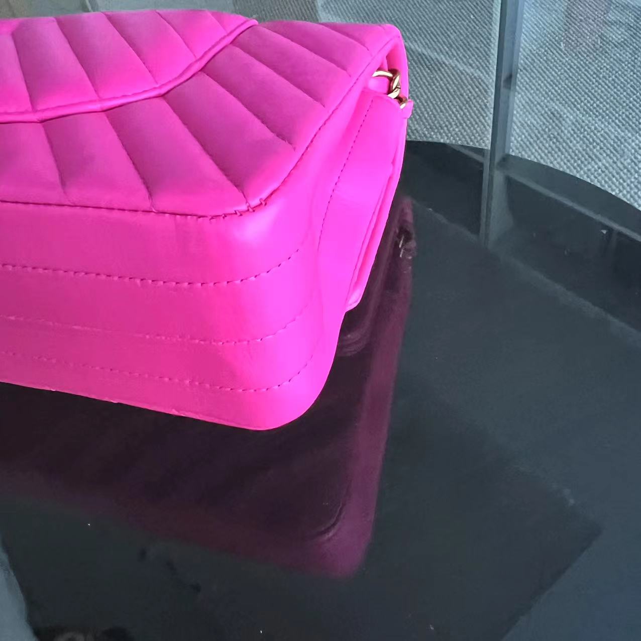 Lambskin Hot Pink Golden Hardware Series 21