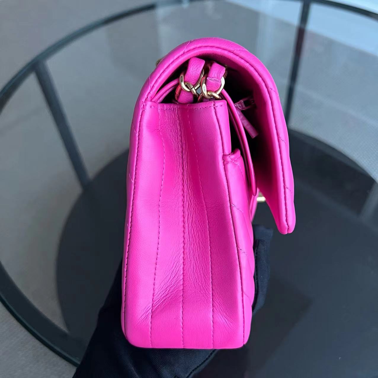 Lambskin Hot Pink Golden Hardware Series 21