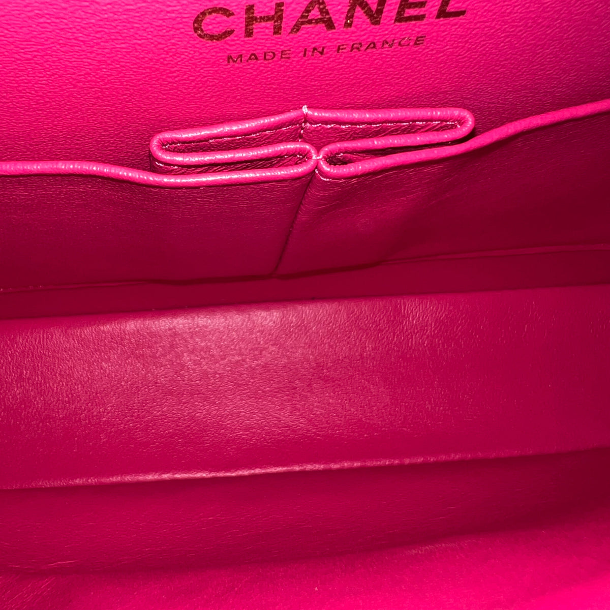 Double Flap Chevron Lambskin Hot Pink Light Golden Hardware Series 24