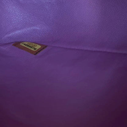 Double Flap Quilted Lambskin Purple SHW No 14