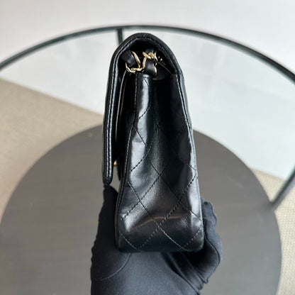Lambskin 25CM Quilted Black GHW