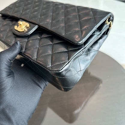 Lambskin 25CM Quilted Black GHW