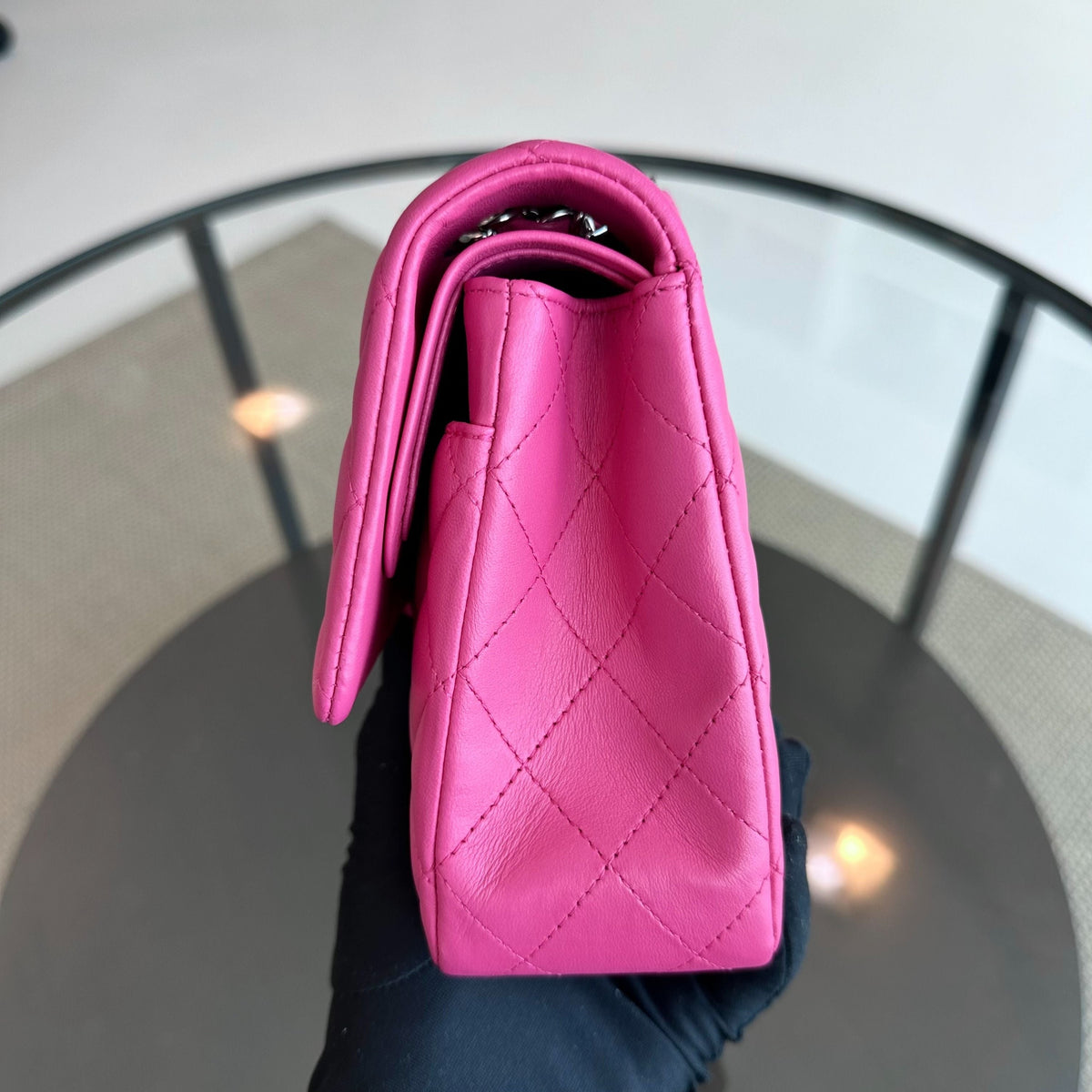 Lambskin Quilted Hot Pink SHW No 19