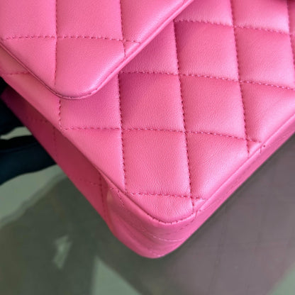 Lambskin Quilted Hot Pink SHW No 19