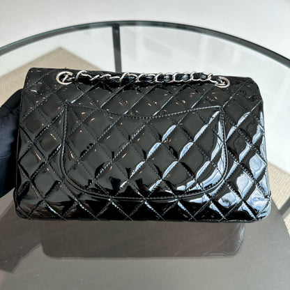 Patent Leather Quilted Black SHW No 18