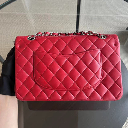 Quilted Lambskin Dark Red Silver Hardware Series 17