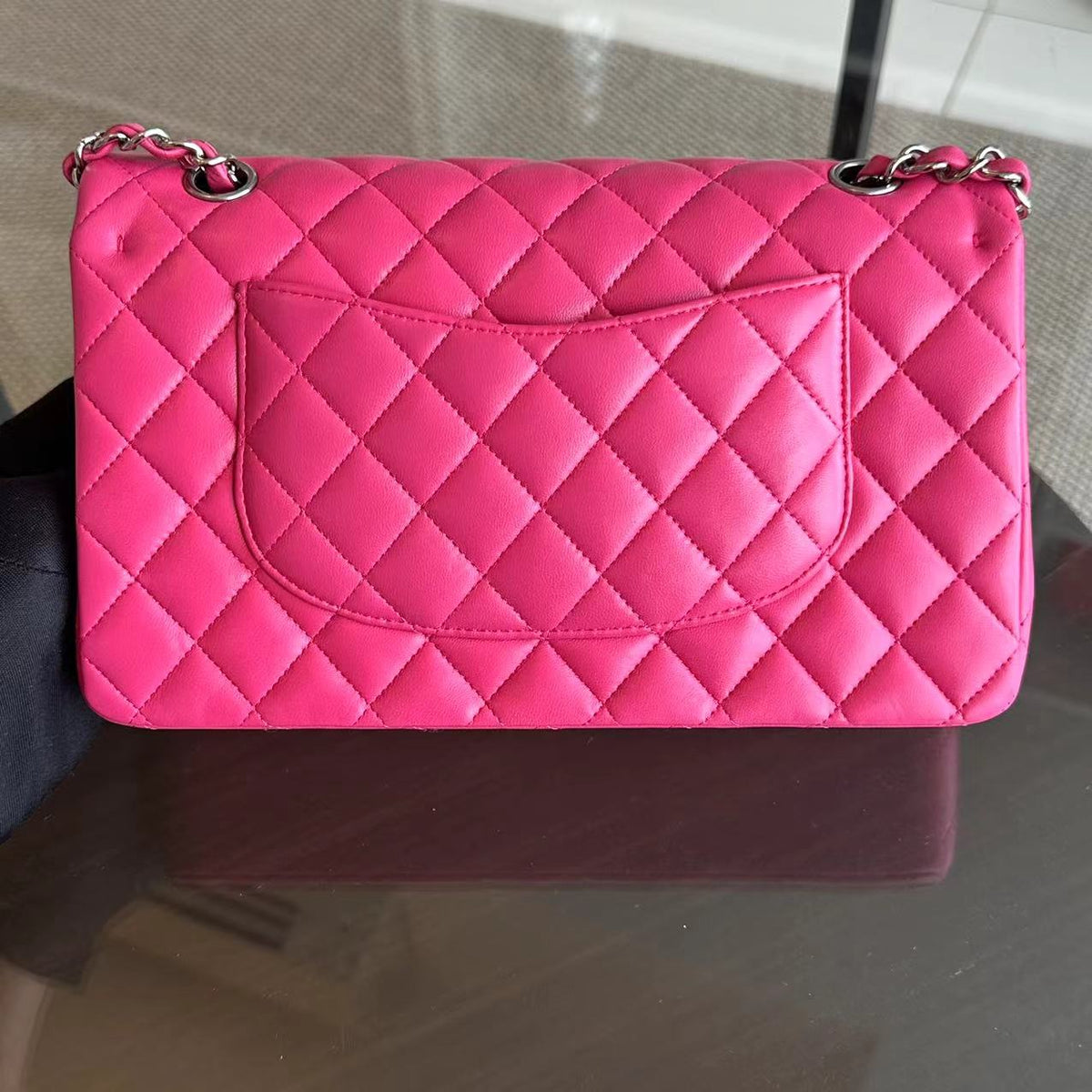 Quilted Lambskin Hot Pink SHW No 19